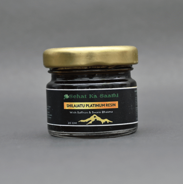 Shilajatu Platinum Resin – With Saffron & Swarn Bhasma (20g)