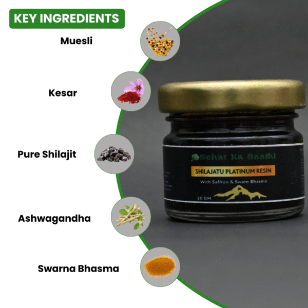 Shilajatu Platinum Resin – With Saffron & Swarn Bhasma (20g) - Image 2